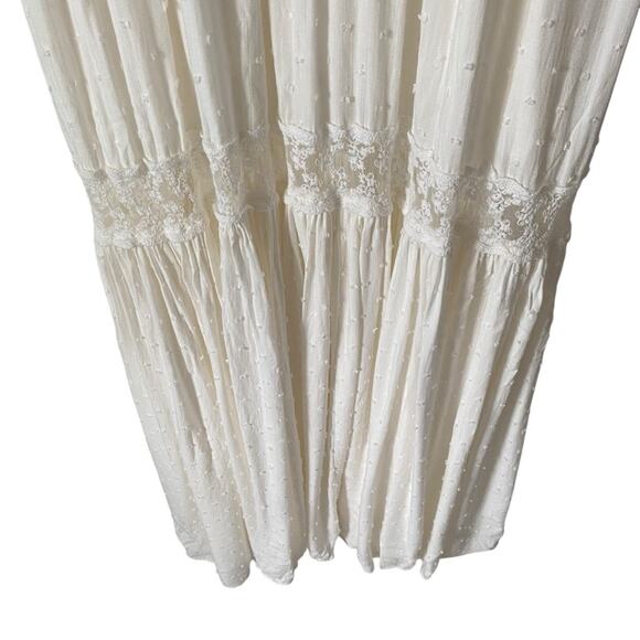 Baltic Born Rayne Deep V White Pin-tuck Maxi dress size large - Picture 7 of 12